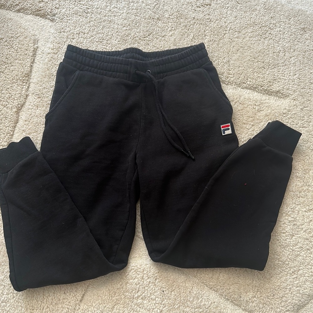 WOMENS FILA SWEAT PANRS BLACK SMALL